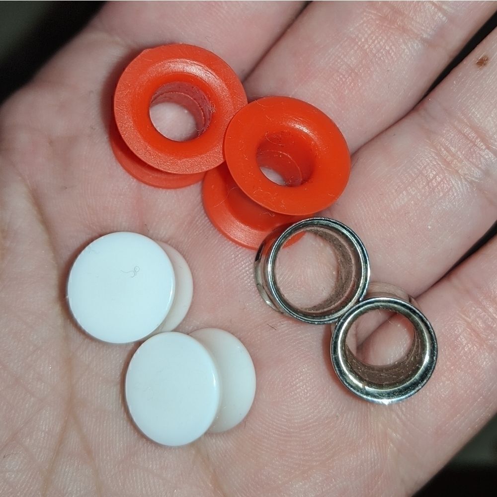 3 pair set 7/16" Acrylic & Metal Plug Set - Picture 2 of 5